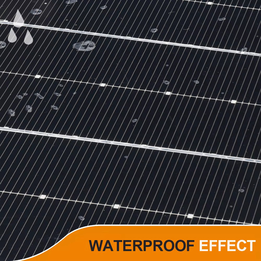 WUZECK 110W Flexibles PET-Solarpanel mit Monokristallinen Zellen in Schwarz für 12V Batterieladung - Bild 6