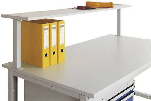 Manuflex LZ8334.7035 ESD-Ablagekonsole mit Konsolenträgern in Weiß für UNIVERSAL und CANTOLAB Arbeitstische mit einer Tischbreite von 125 cm - Bild 1
