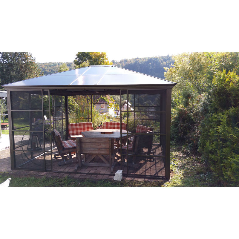 Sojag Aluminium Pavillon Castel in Bronze mit B/T/H: 362 x 427 x 296 cm - Bild 5