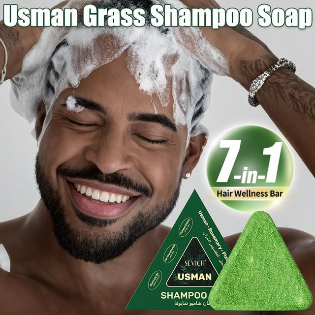 Usman Gras-Seife Shampoo-Seife, 120g, Unisex - Bild 1