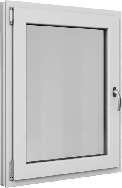 Roro Fenster Basic Kunststoff-Profil Weiß, Dreifachverglasung, Dreh-Kipp-Funktion, B: 80 cm, H: 100 cm, DIN L - Bild 1