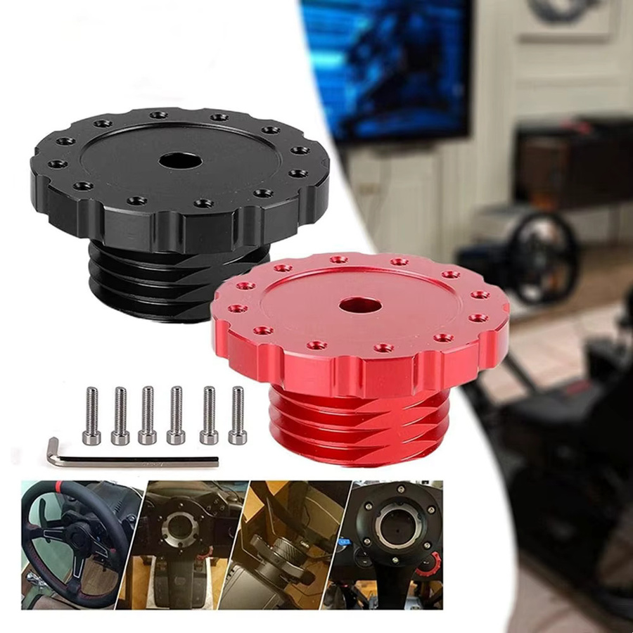 Thrustmaster Racing Lenkrad Verbindung Adapter Kit für TXT300 und T500TS aus Aluminium in Rot/Schwarz - Bild 4