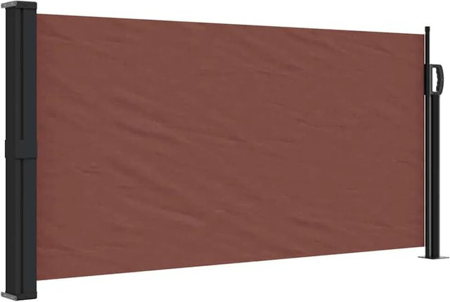 Furnicato Seitenmarkise ausziehbar Braun B: 100 cm, T: 500 cm - Bild 1