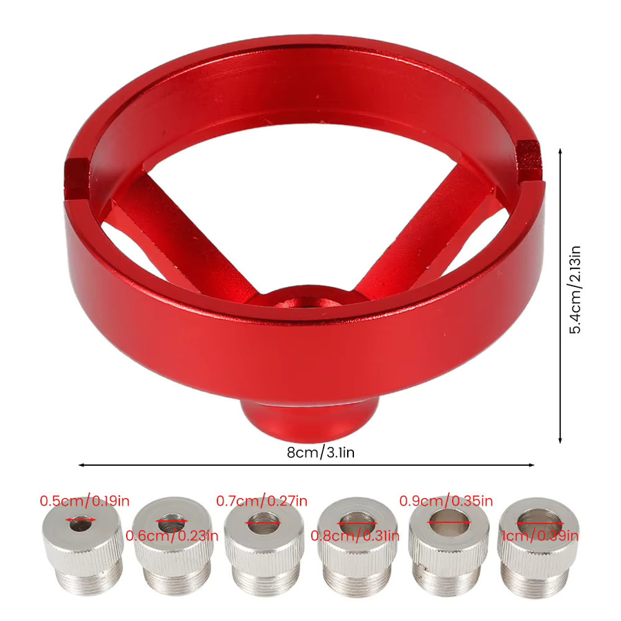 Toorise Vertikaler Bohrer Guide mit Leuchte für Holzbearbeitung, Rot, 5-10mm - Bild 5