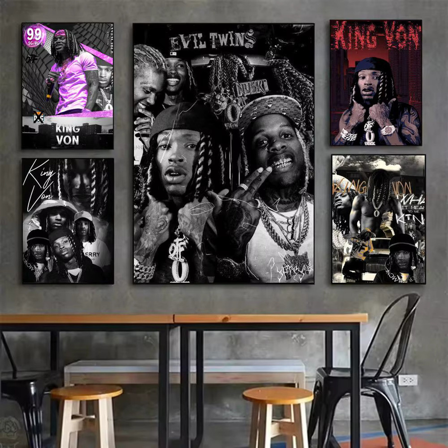 K-King Rapper HD-Kunstposter, selbstklebend und wasserfest, ästhetische Wanddekoration für dein Zuhause, Wohnzimmer oder Bar, B: 20 cm, H: 15 cm - Bild 4