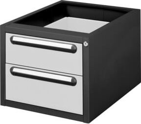 STIER Unterschrank Container Premium mit 2 abschließbaren Schubladen, Schwarz, B/T/H: 48,0 x 60,0 x 39,5 cm - Bild 1
