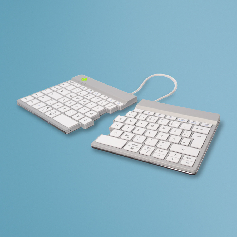 R-GO Tools Split Break Bluetooth Tastatur Weiß Ergonomisch QWERTZ Deutsch - Bild 2