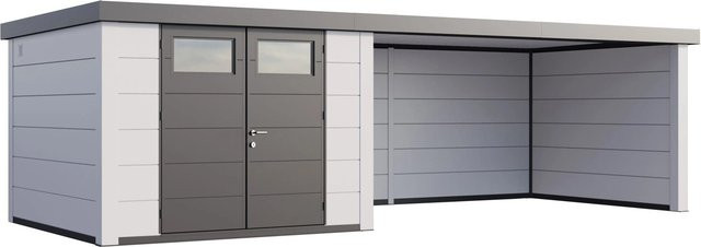 Telluria Gerätehaus Classico 3330 Lounge XL Rechts mit weißen Ecken, B/H/T: 792 x 298 cm, Weiß - Bild 3