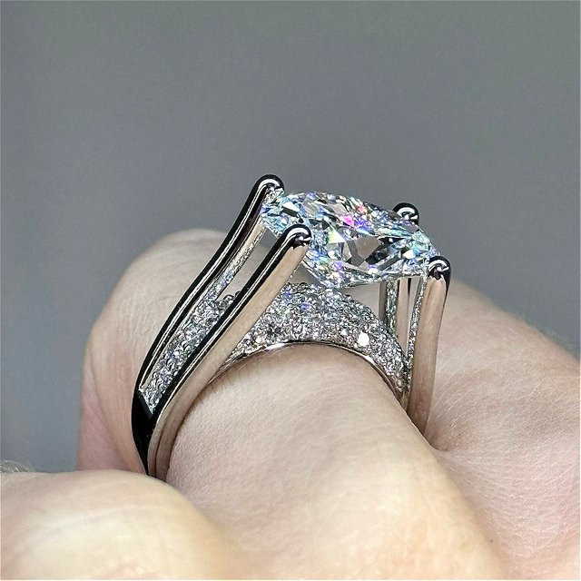 YoYo Damenring, Silber, Zirkonia, Hochzeit, Verlobung - Bild 1