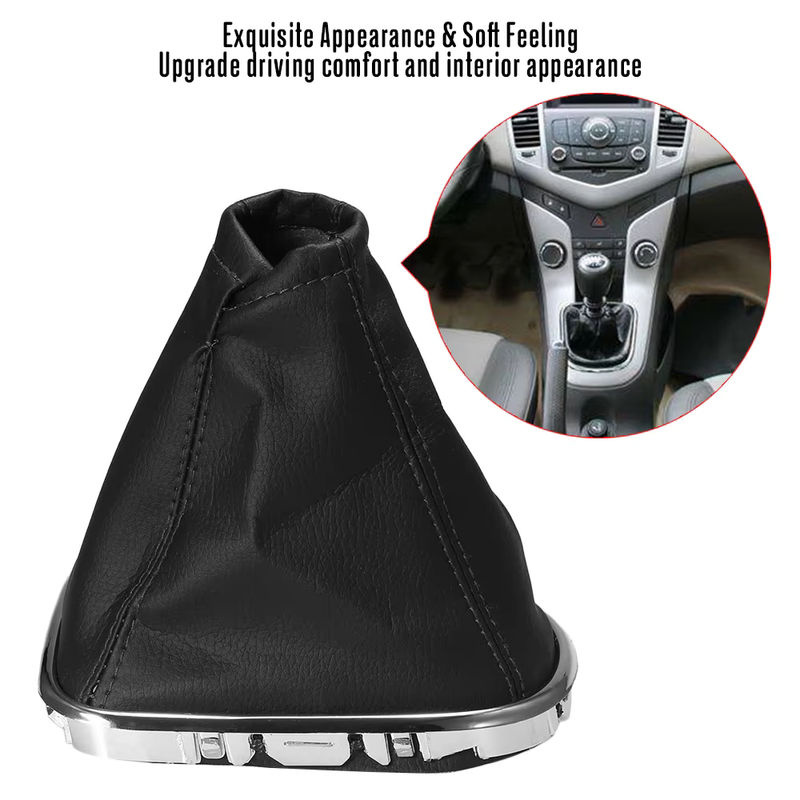 KKMOON Auto Schalthebel Gamasche aus PU Leder in Schwarz als Staubschutz für Chevrolet Cruze 2014-2018 - Bild 5
