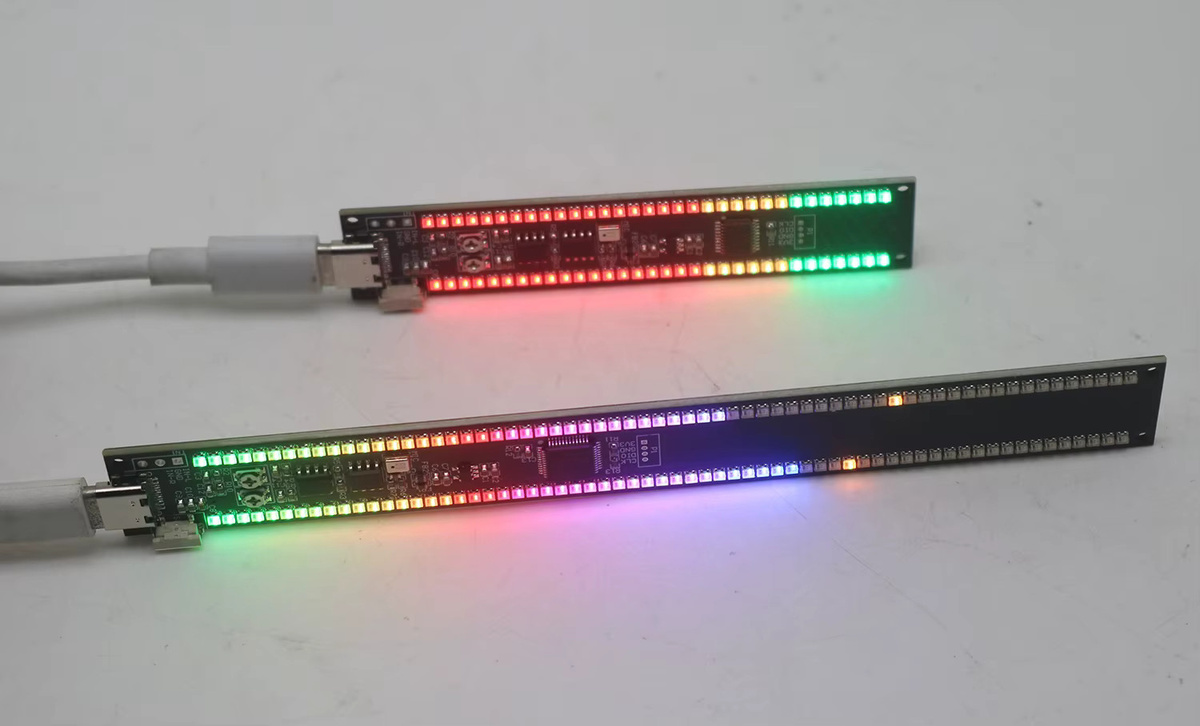 DYKBmetered RGB Musik Spektrum Display USB-C Audio Level Anzeige VU Meter mit 64 LED in Multicolor - Bild 2