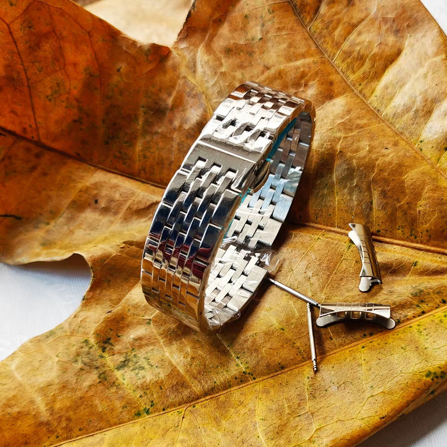 VATMENS Uhrenarmband Edelstahl, Silber, Herren, 19 mm - Bild 2