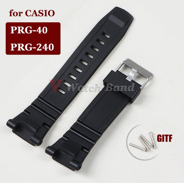 Casio Uhrenarmband, Kunststoff, Schwarz, Herren - Bild 1