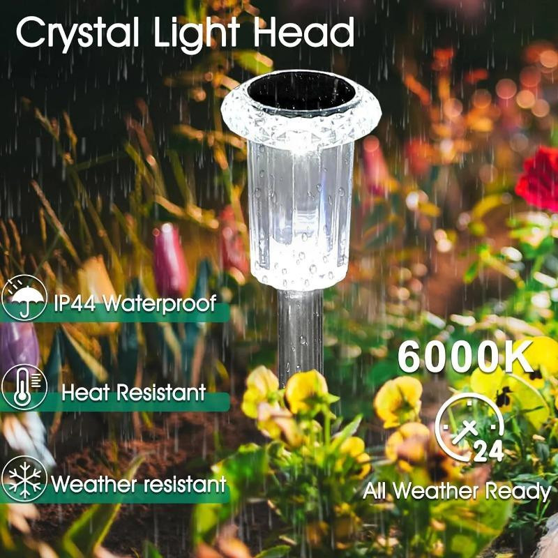 YWZT BEIMT Factory Solar Außenleuchten aus Edelstahl in Silber mit warmweißem LED-Licht und IP44 Wasserdichtigkeit für Garten und Hof - Bild 8