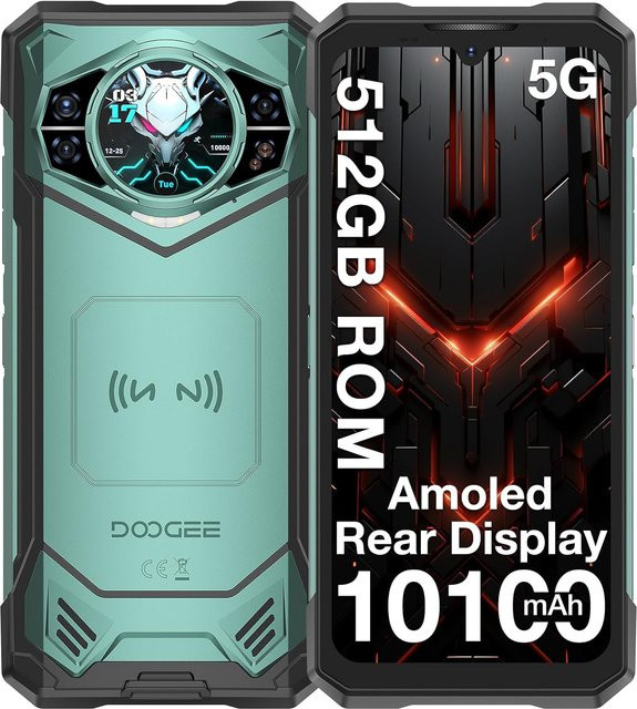 DOOGEE S200 X 5G Smartphone in Grün mit 512 GB Speicher, 10100 mAh Akku, 100 MP Kamera und 6,72 Zoll FHD Amoled Display, Android 14 und NFC - Bild 1