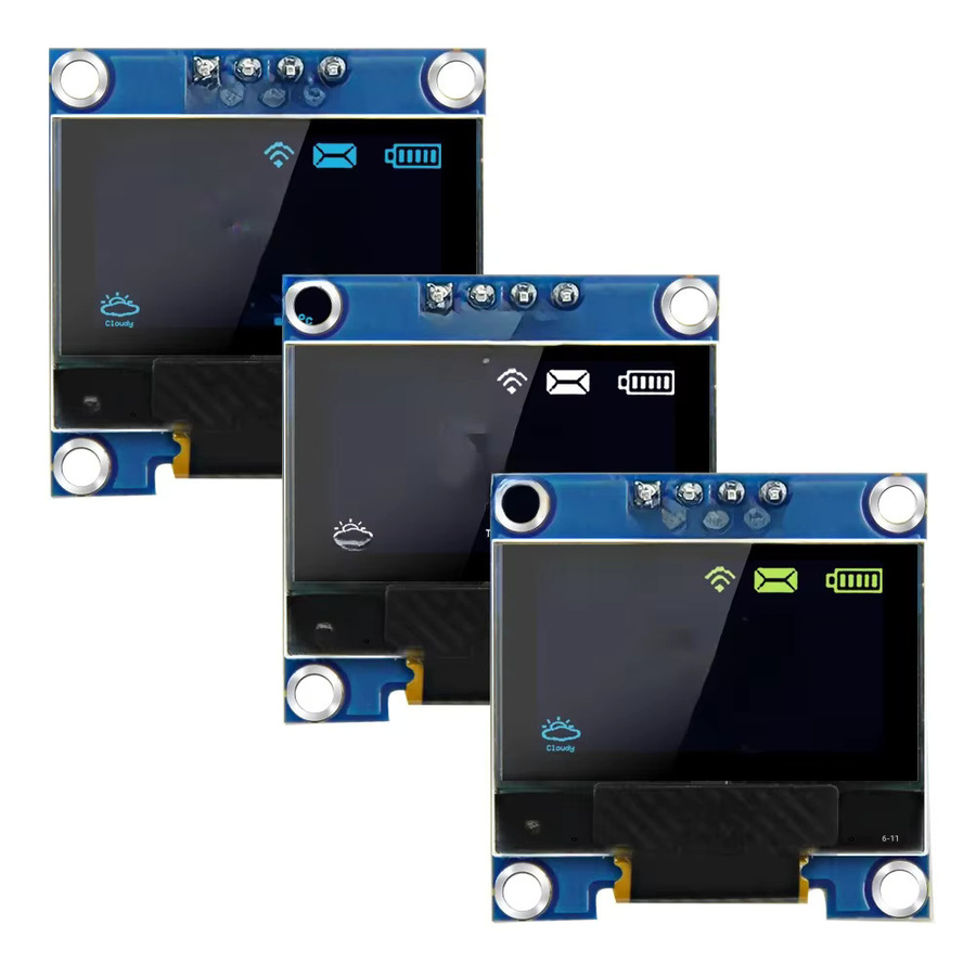 iUoyoMon OLED Display Modul SSD1306 mit 0,96 Zoll, 128x64 Pixel, I2C/IIC/SPI Schnittstellen, Farben: Blau und Gelb, für Arduino ESP32 ESP8266 - Bild 1