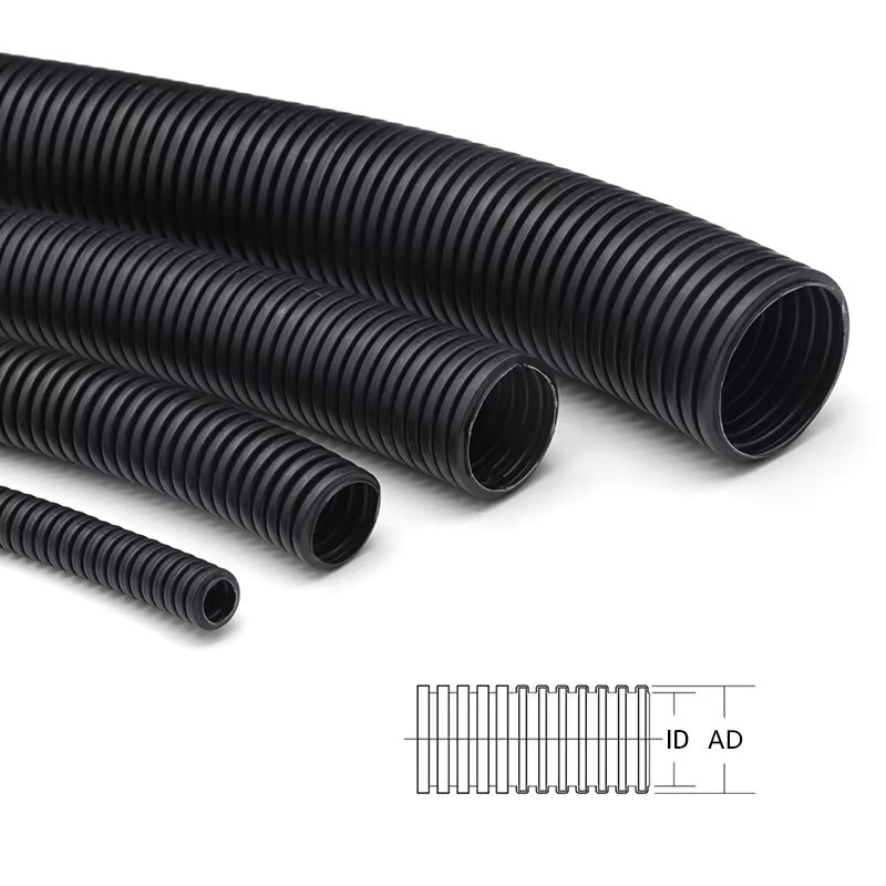 Schwarzer PP-isolierter Welldrahtschlauch aus Kunststoff, hitzebeständige Schutzhülle für Autokabel, Durchmesser: 7,5 mm - Bild 6