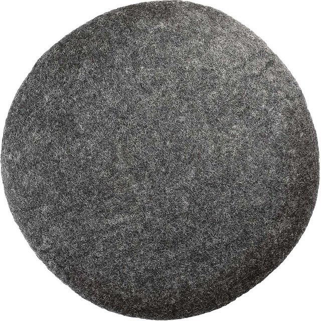 Cilio Sitzkissen LANA aus Wolle, Anthrazit, Durchmesser: 35,5 cm - Bild 1