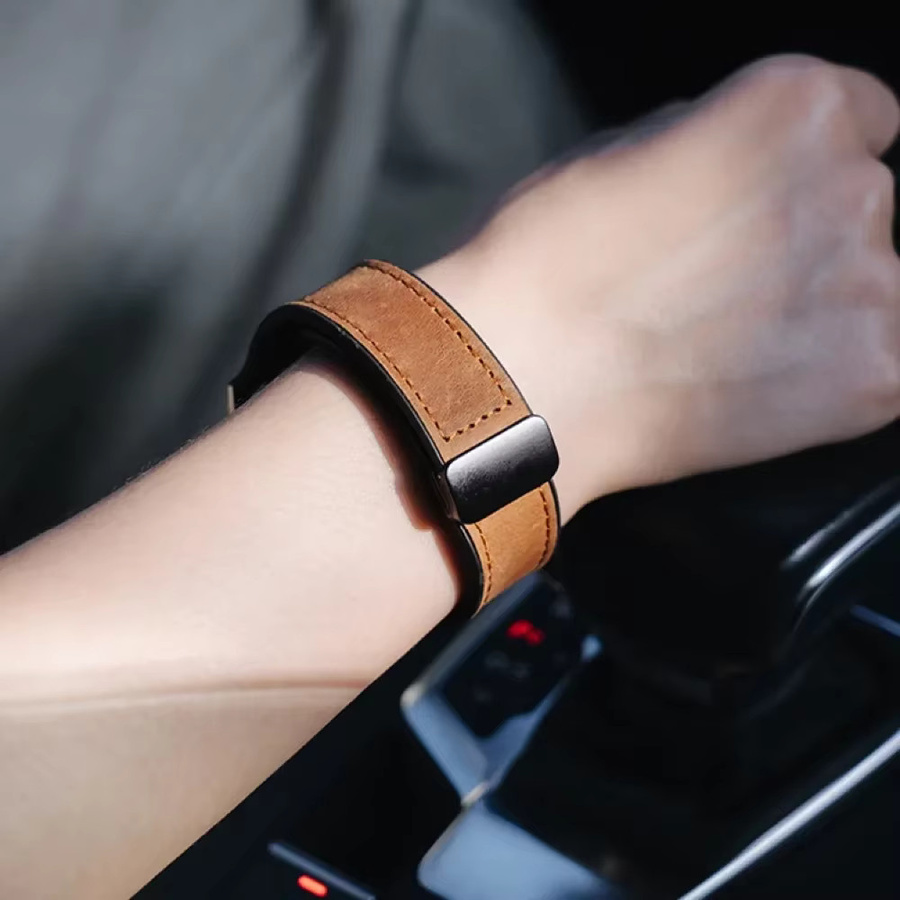 CMF Uhrenarmband Silikon, Leder, 22 mm, Braun, Schwarz - Bild 3