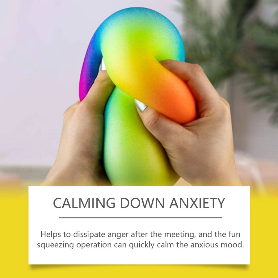 Spot Fun Blind Box Needoh Sensorisches Spielzeug, Regenbogen-Entspannungsball, multicolour - Bild 2