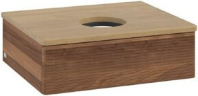 V&B Waschtischunterschrank Antao mit Frontstruktur in Walnut, B/T/H: 60 x 50 x 19 cm - Bild 1
