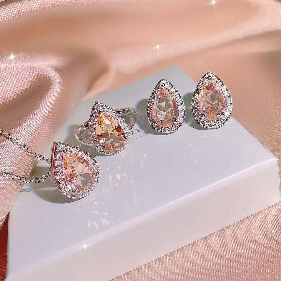 ZSHANSGL Schmuckset, 925 Silber, 3-farbig, Zirkonia, Damen - Bild 1