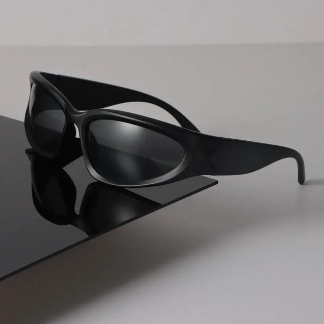 Runde Sonnenbrille Unisex, Vollrand, Kunststoff, schwarz, multicolour - Bild 1