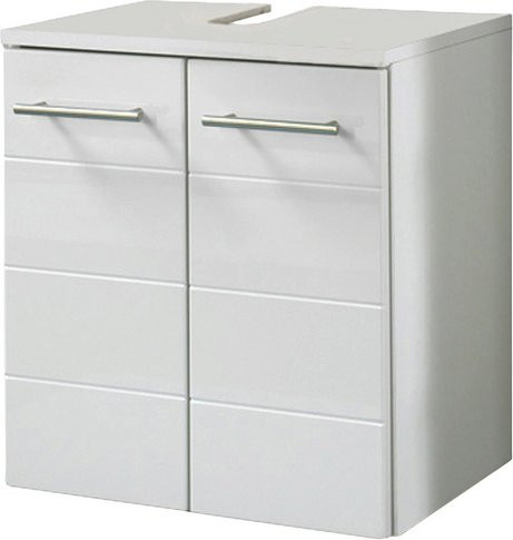 HELD MÖBEL Waschbeckenunterschrank Rimini in Weiss, Wandmontage, Glänzend, B/H/T: 50 x 53 x 34 cm - Bild 1