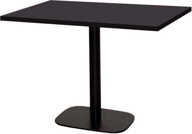 RestooTab Tisch Round rechteckig in Stein & Holz Optik, Farbe Schwarz, B/T/H: 120 x 70 x 75 cm - Bild 1