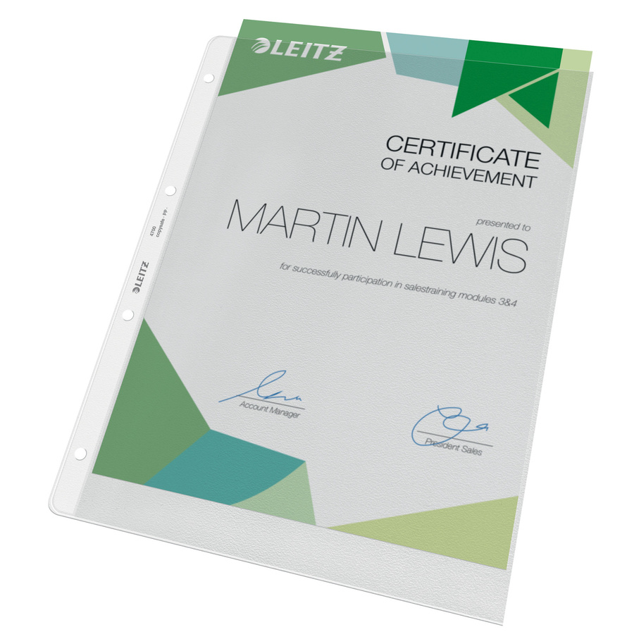 Leitz Prospekthülle Premium DIN A4 transparent aus Kunststoff mit Prägung - Bild 2