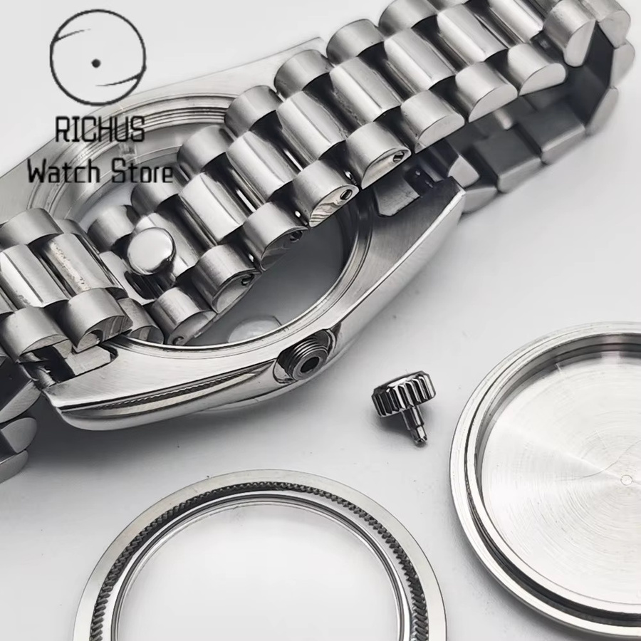 RICHUS Uhrengehäuse Edelstahl, Saphirglas, Silber, Unisex - Bild 2