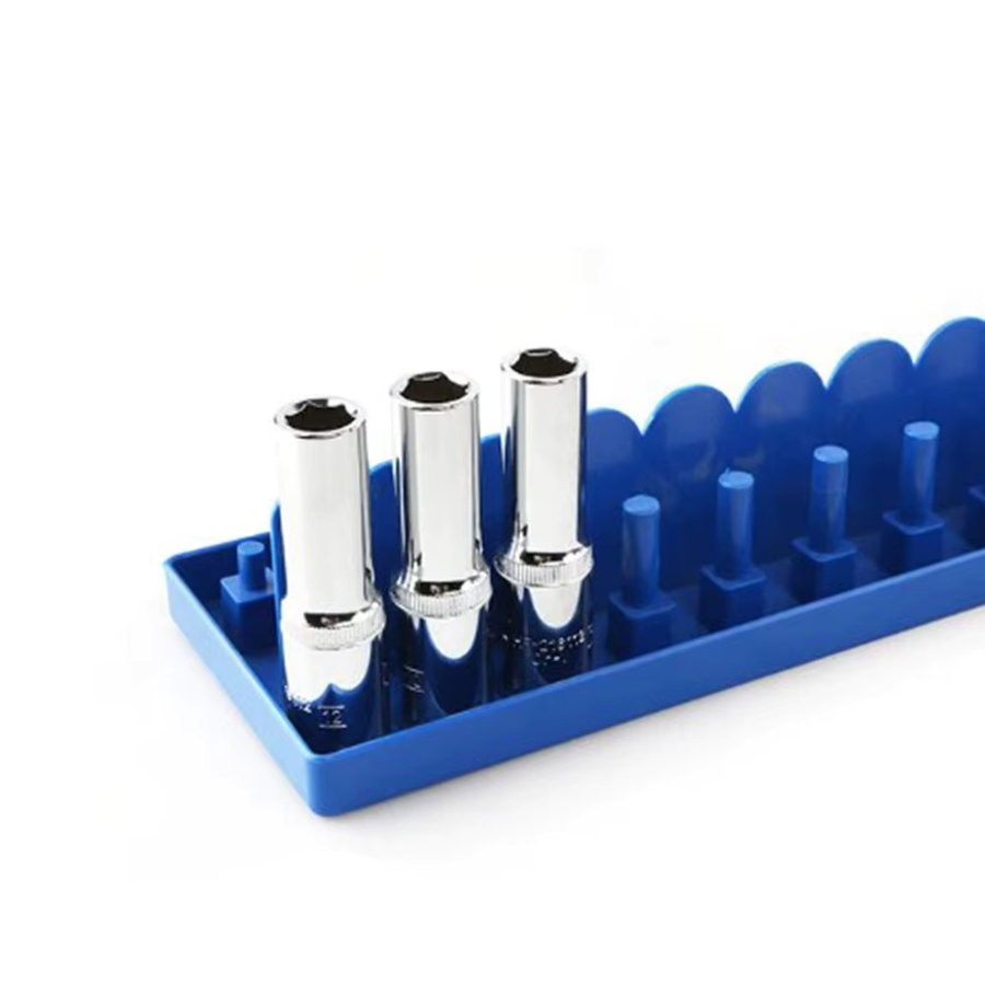 Steckdosensystem Organizer aus Kunststoff in Blau für Garage und Werkstatt, B/T/H: 35,0 x 20,0 x 8,0 cm - Bild 3