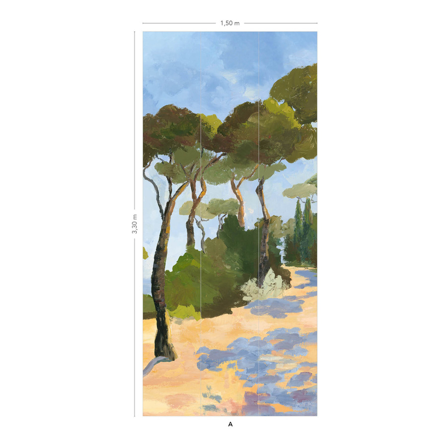 Isidore Leroy Mural Lérins Wandtapete Panel A im mediterranen Sommer-Design, Mehrfarbig - Bild 1