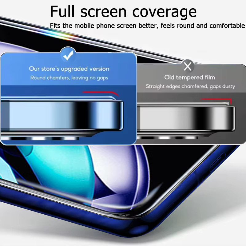 3er-Set gehärtetes Schutzglas für Realme 9 5G, transparent, Full-Cover Displayfolie mit Fingerabdruck-Entsperrung und HD-Schutz - Bild 2