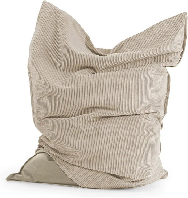 mokebo Sitzsack XXL Bean Bag mit Cord Bezug in Beige für Indoor & Outdoor - Bild 1