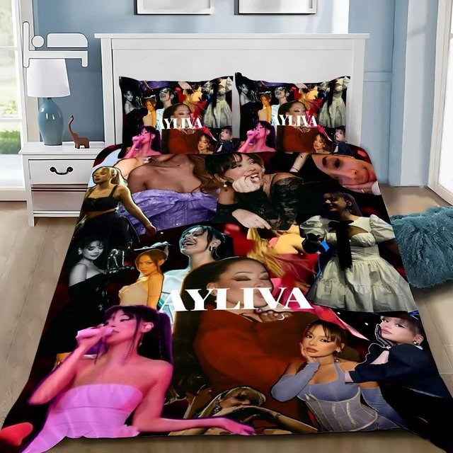 Singer Pop A-Ayliva Bettwäsche-Set aus Mikrofaser in Multicolour, bestehend aus 1 Deckenbezug und 2 Kissenbezügen, B/H: 70 x 133 cm - Bild 1