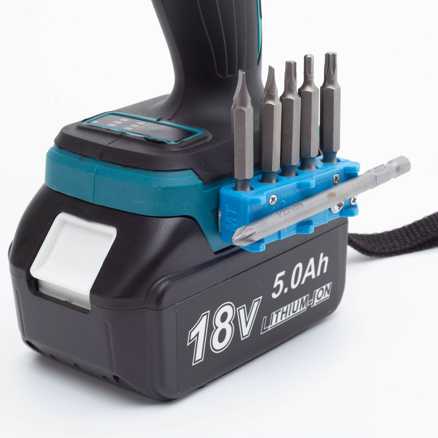 Magnetischer Bithalter von Makita als Bohrer-Organizer in Blau für 18 V Elektrowerkzeuge - Bild 2