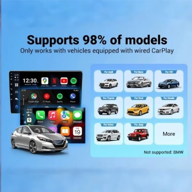 Getpairr Wireless CarPlay und Android Auto Adapter in Schwarz mit Bluetooth 5.0 und 5G WiFi für Bildschirm Mirroring und Sprachsteuerung - Bild 6