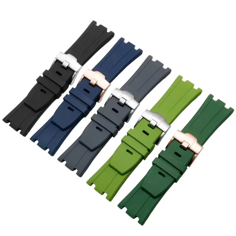 Audemars & Piguet Uhrenarmband, Silikon, Schwarz, 28 mm, Unisex - Bild 4