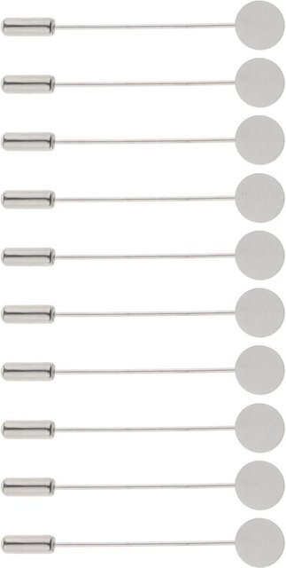 Brosche Pins Kupfer, silber, 1 cm, Unisex - Bild 1