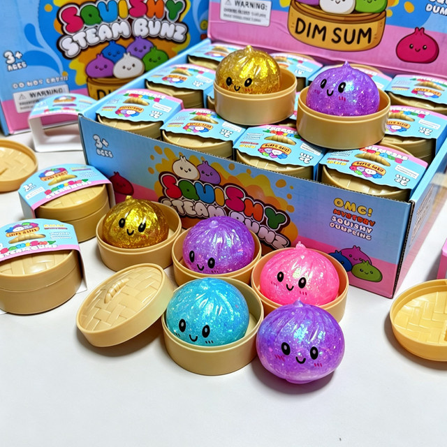 Bandai Glitzer-Dumplings, Glitzer-Dumpling-Squishies, 1-24 Stück, sensorisches Quetschspielzeug zur Stresslinderung - Bild 1