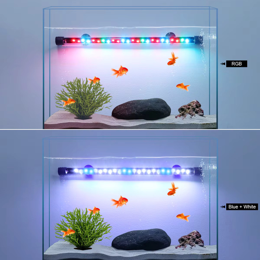 MALITAI Wasserdichte LED Unterwasser Lampe für Aquarium und Schwimmbad in RGB, Weiß und Blau - Bild 4