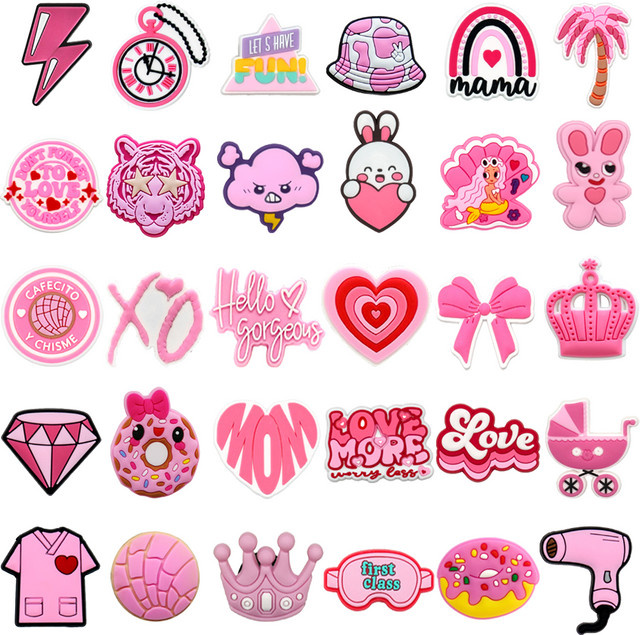 Schuh-Charms Rosa, Hasen-Herz, Mädchen, Bunt - Bild 1