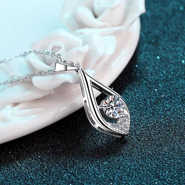 SAY Halskette 925 Sterlingsilber, Zirkonia, 18 Karat vergoldet, Damen - Bild 1