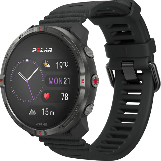 Polar Grit X 2 GPS Sportuhr in Schwarz, wasserfest - Bild 1