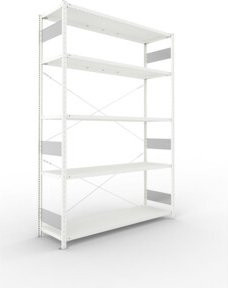 Meta Steckregal Grundregal S3 CLIP 200 GR mit 5 Böden, lichtgrau, B/H/T: 250 x 170 x 50 cm - Bild 1