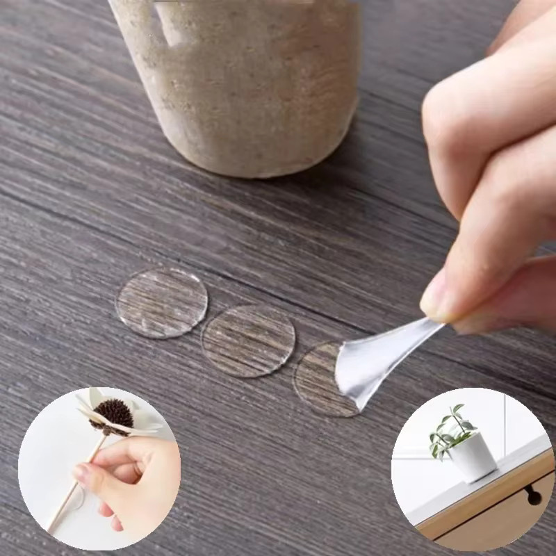 100 Stück rundes doppelseitiges Acryl-Klebeband in Transparent für DIY Scrapbooking und Basteln - Bild 2