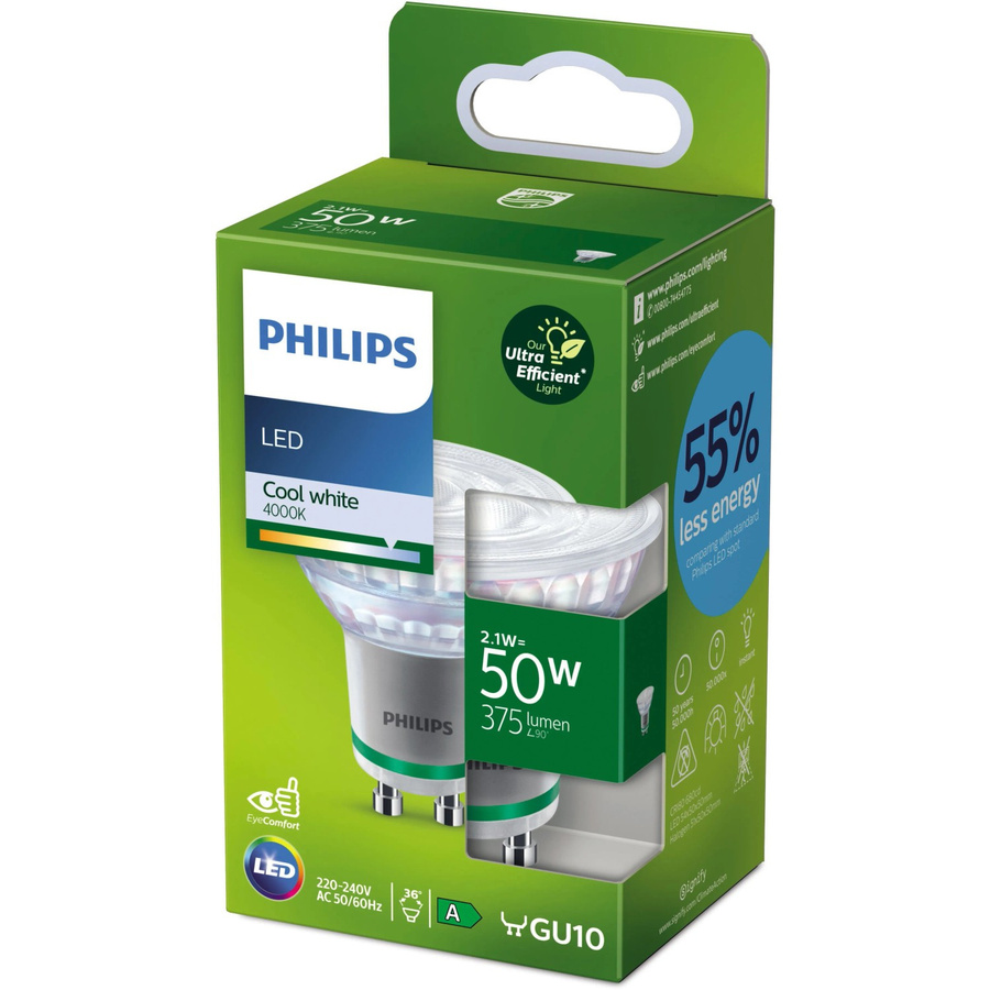 Philips LED-Leuchtmittel GU10 Reflektor in Weiß mit 375 lm und Kaltweiß - Bild 2