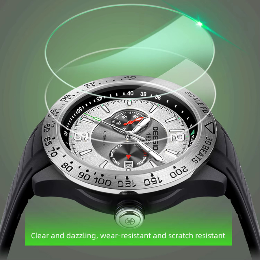 Deesio Armbanduhr Automatik, Kohlefaser, Silikon, Herren - Bild 5