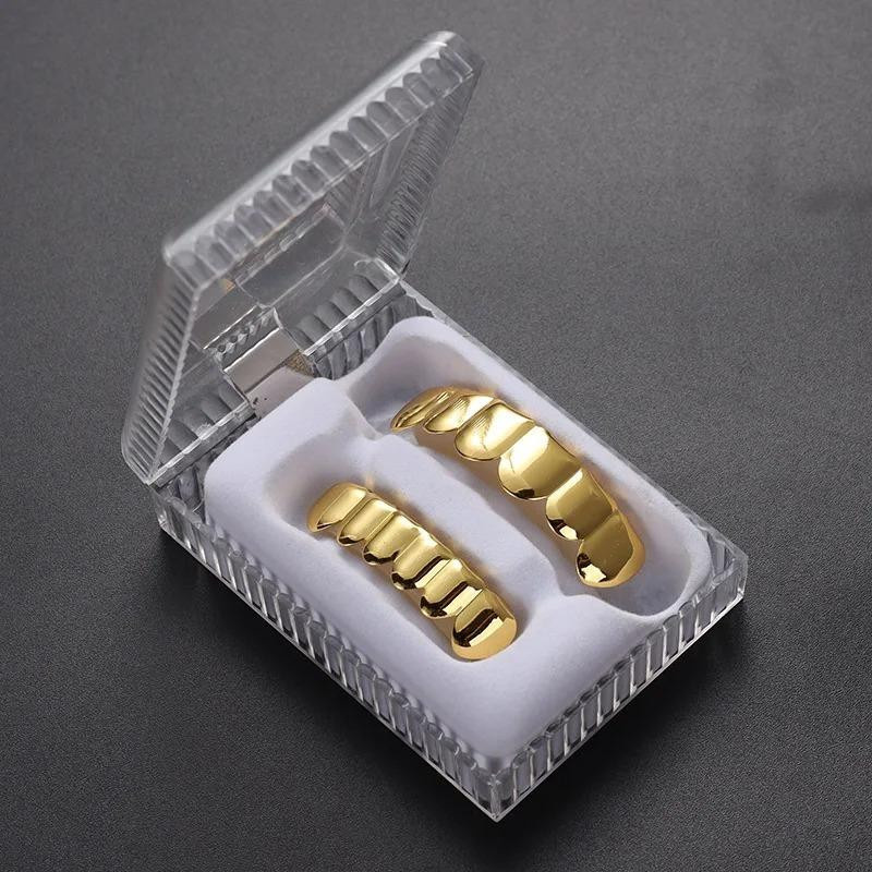 YIRAN Zahnkappen Hip Hop, 14K Gold Plated, Kupfer, Unisex - Bild 1
